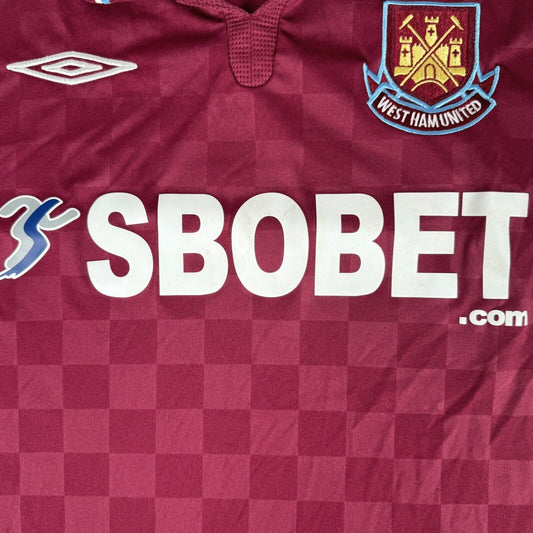 West Ham United 2009/2010 Home Football Shirt  Large - Football Shirt Kingdom