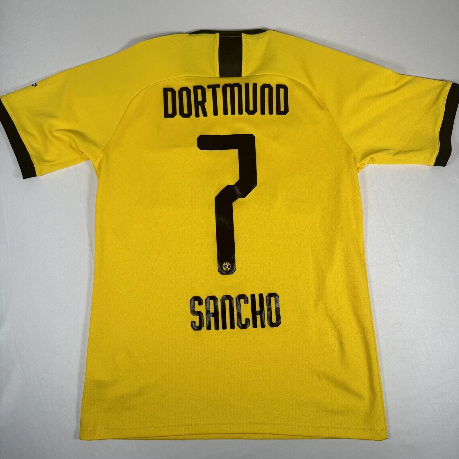 sancho 7 borussia dortmund 2019 2020 home football shirt small3