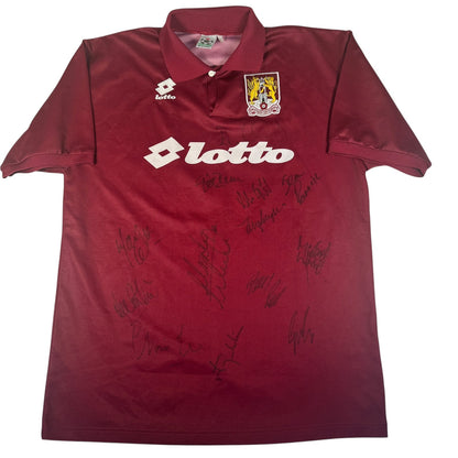 #8 Northampton Town 1996/1997 Home Signed Football Shirt XL — full front view