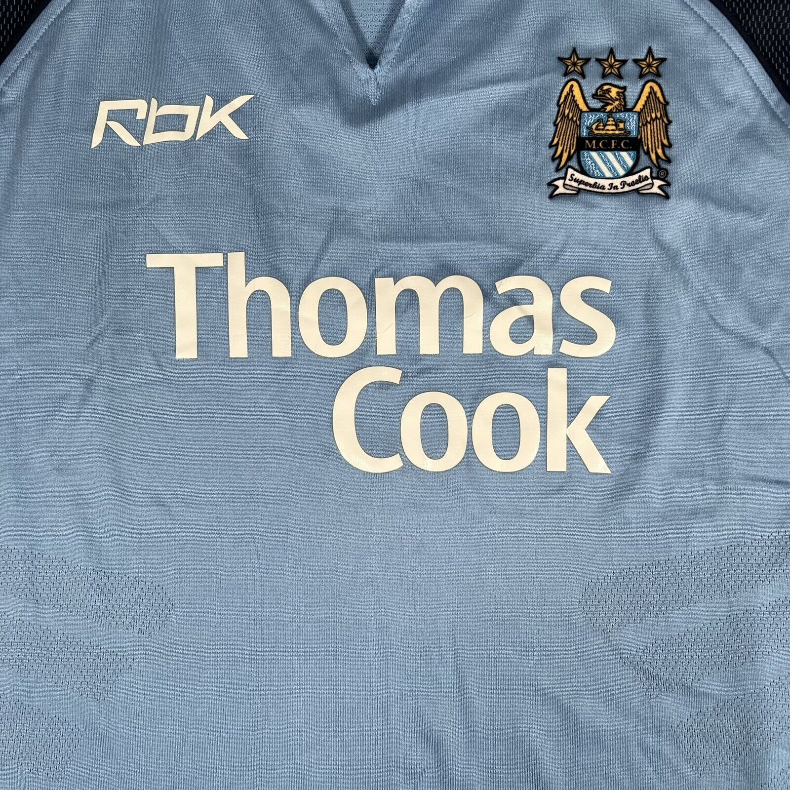 Manchester City 2006/2007 Home Football Shirt   Large - Football Shirt Kingdom