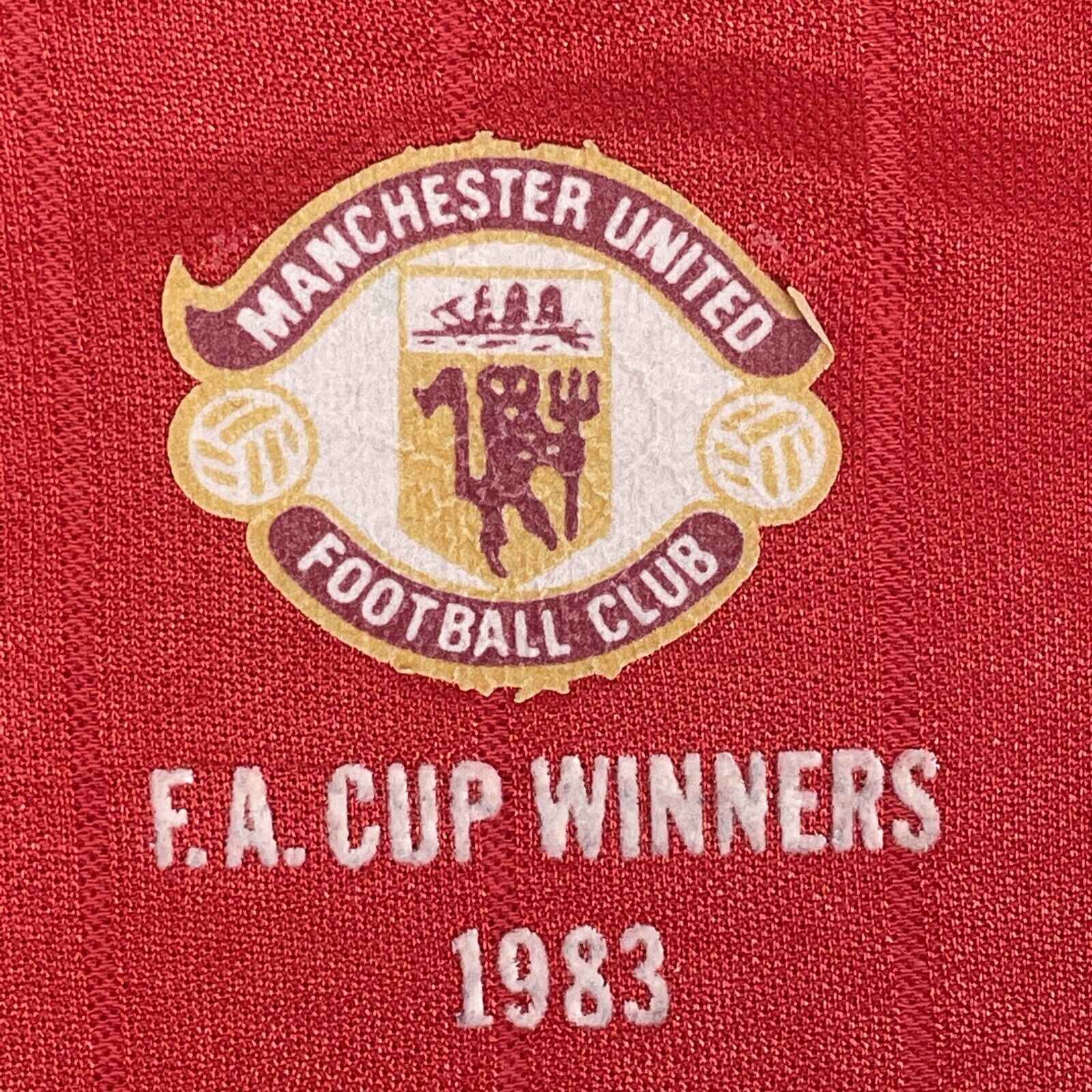 manchester united 1983 1984 fa cup winners home football shirt medium 12