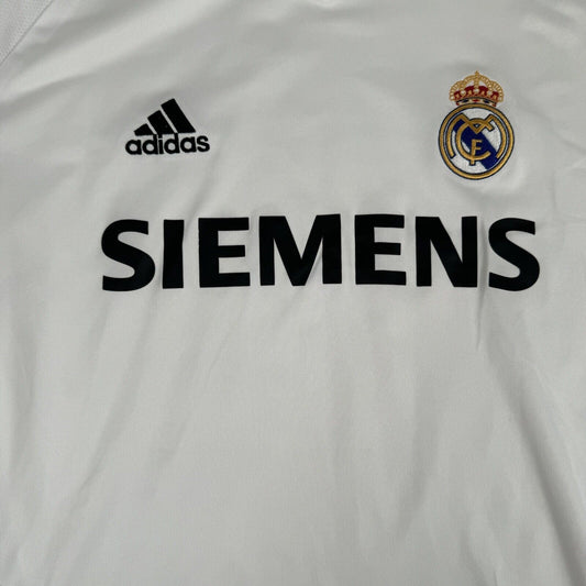 Real Madrid 2005/2006 Home Football Shirt Long Sleeve XL - Football Shirt Kingdom