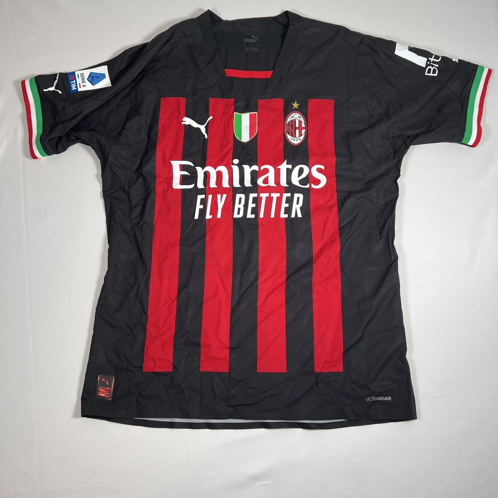 matchworn tonali 8 ac milan 2022 2023 home football shirt boxed 23