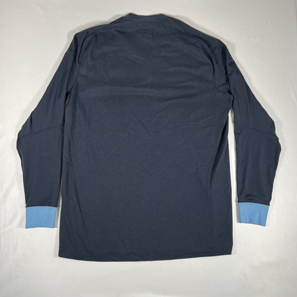 Manchester City 2010/2011 Away Football Shirt Long Sleeve Large — full back view
