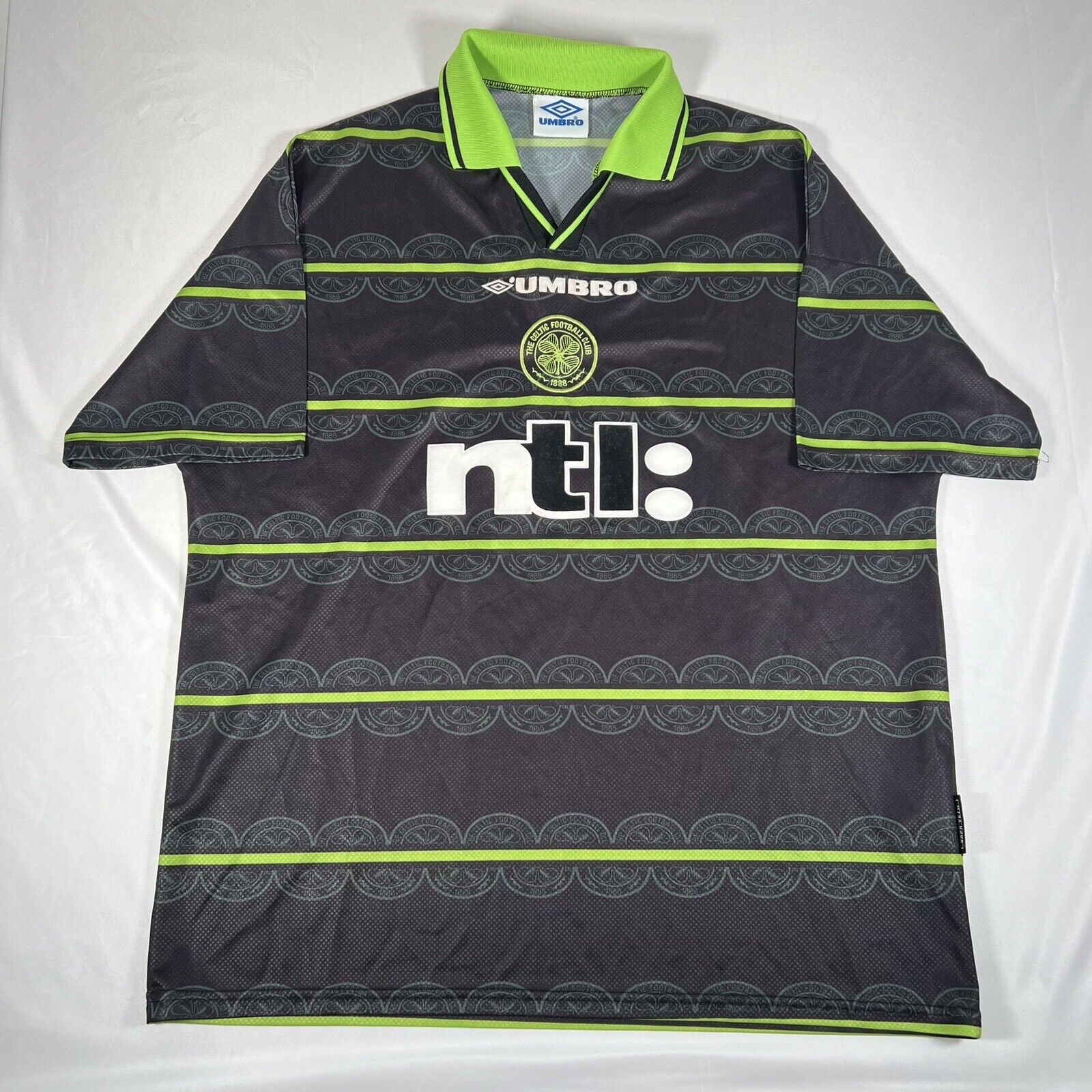 celtic 1999 2000 away football shirt men s xxl 12