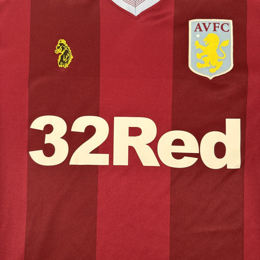 Aston Villa 2018/2019 Luke Home Football Shirt  Large - Football Shirt Kingdom