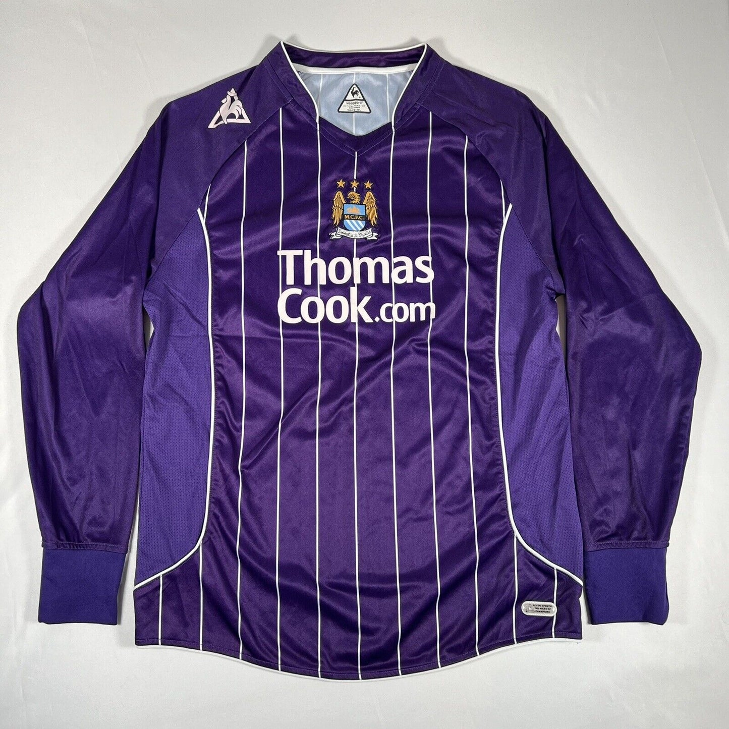 Manchester City 2007/2008 Away Football Shirt Long Sleeve  XL