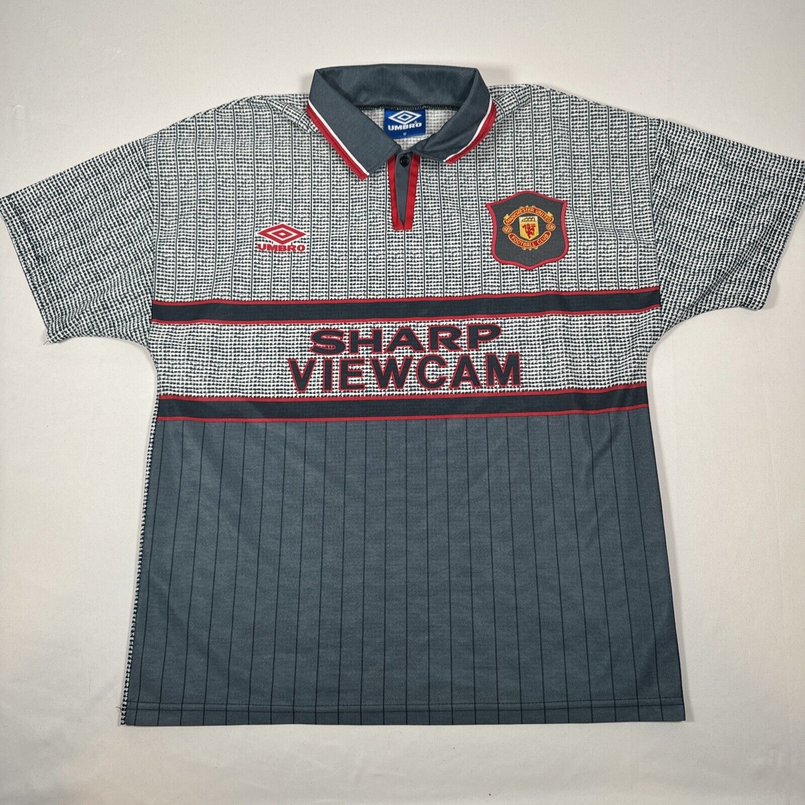 manchester united 1995 1996 away football shirt medium 12