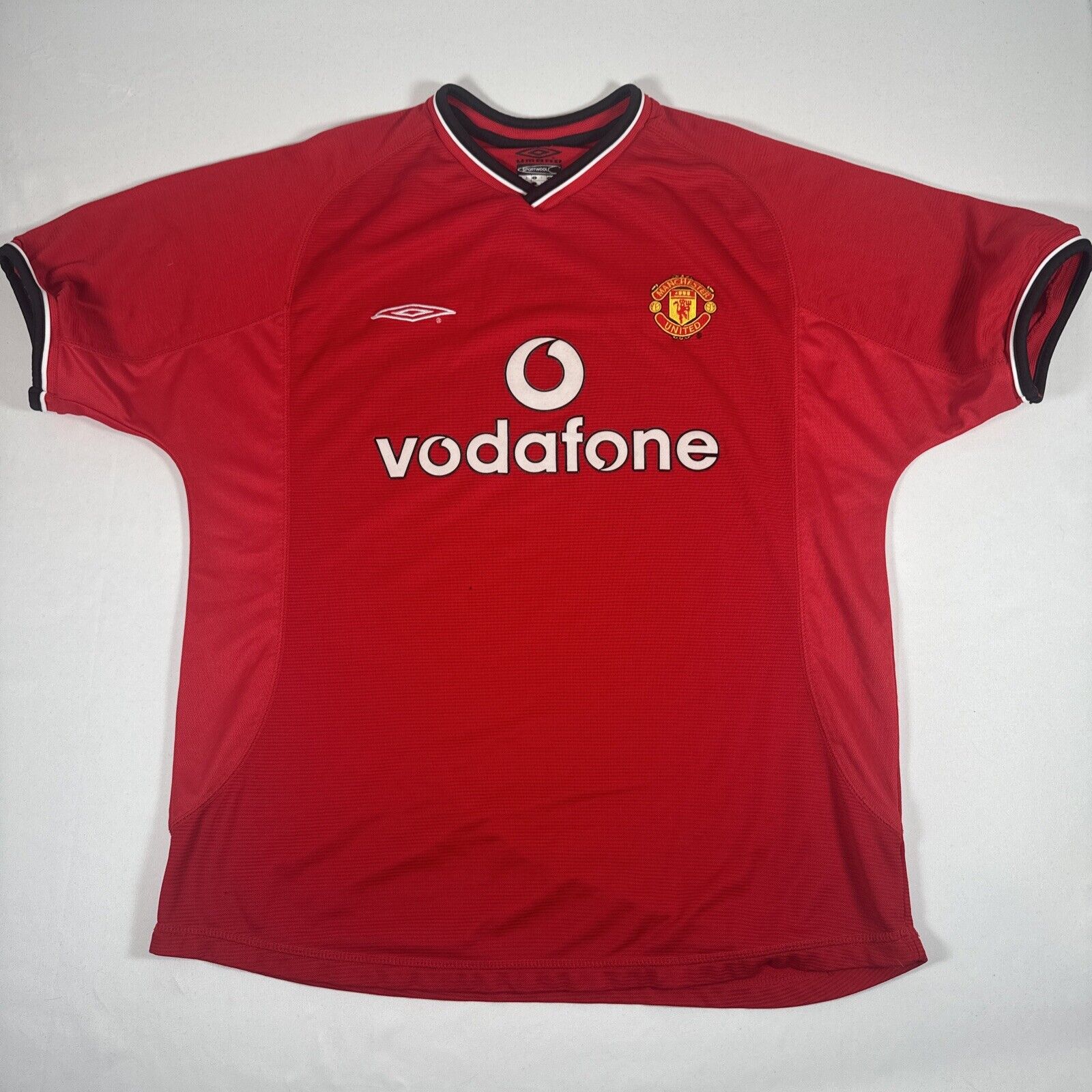manchester united 2000 2001 2002 home football shirt large 12
