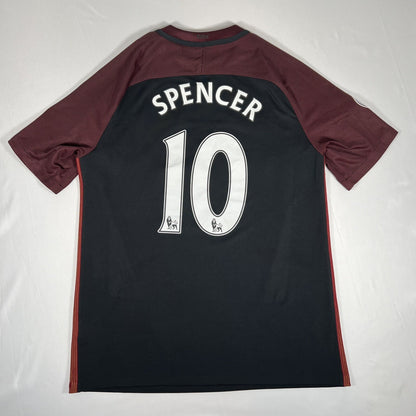 Manchester City 2016/2017 Away Football Shirt Large — full back view