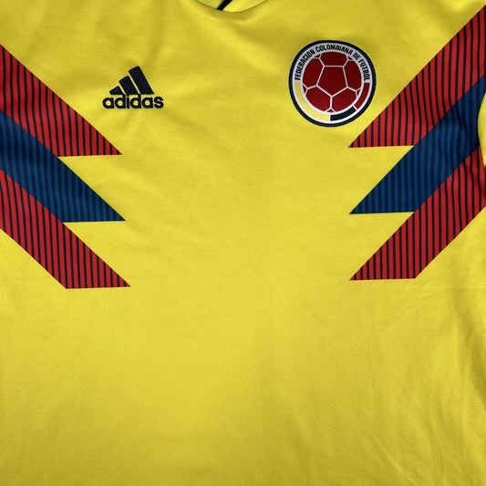 Colombia 2018/2019 Home Football Shirt  Large - Football Shirt Kingdom