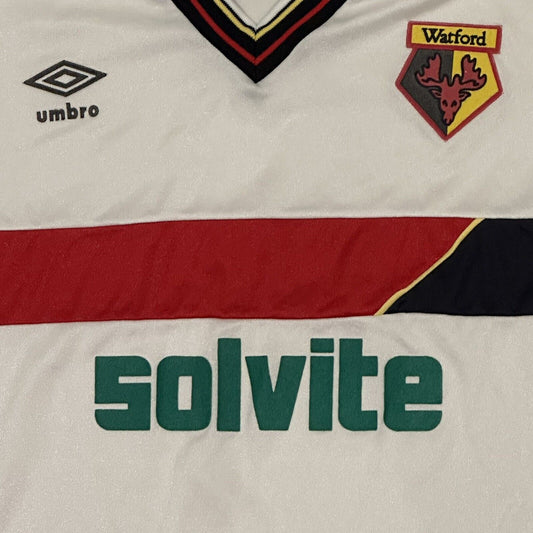 Watford 1985/1986/1987/1988 Away Football Shirt Men’s Medium - Football Shirt Kingdom