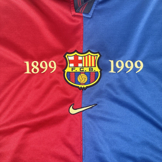 Barcelona 1999/2000 Home Football Shirt  XL - Football Shirt Kingdom