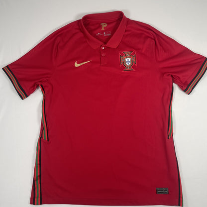 RUBEN DIAZ 4 Portugal Euro 2020/2021/2002 Home Football Shirt Large — full front view