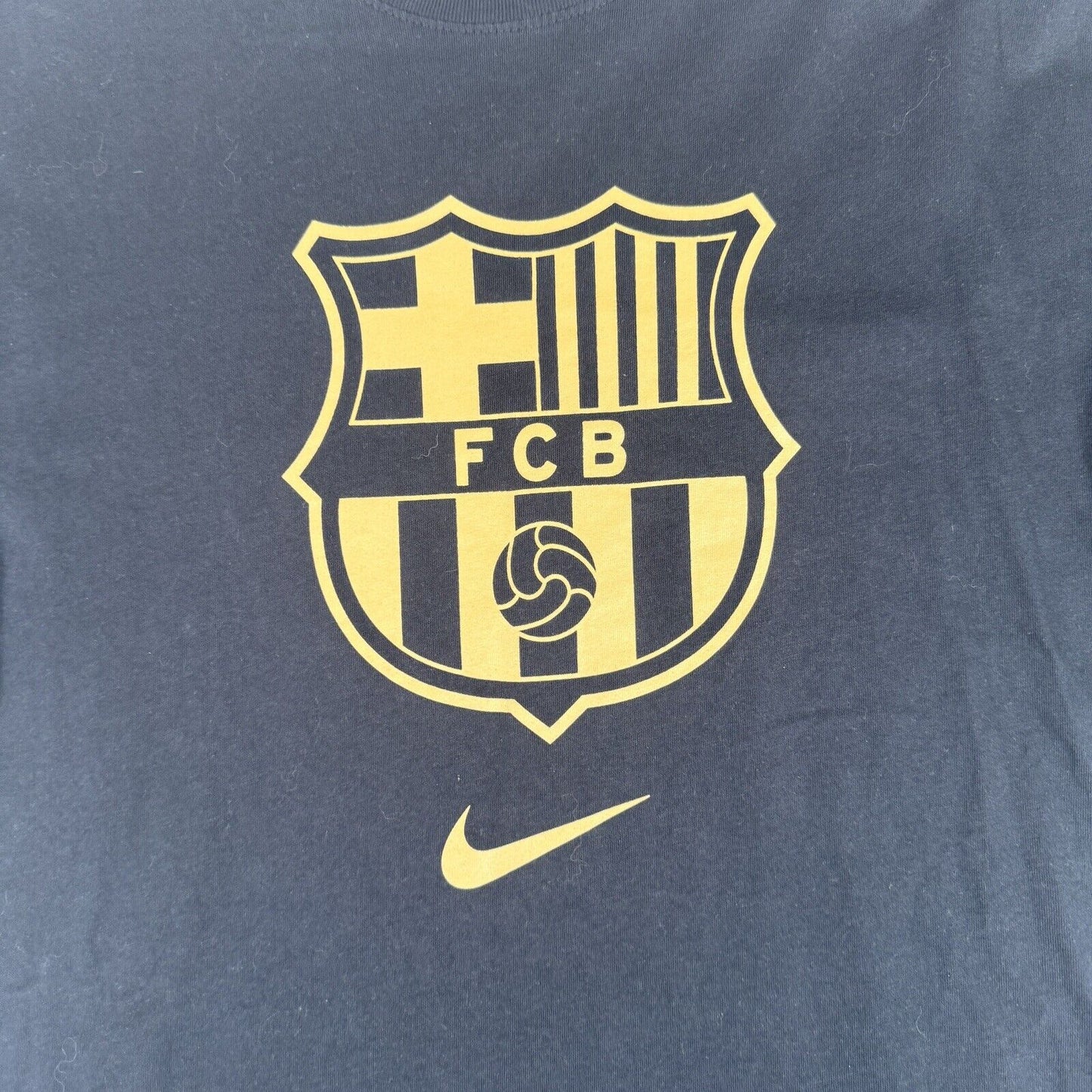 Barcelona Crest Nike Black/Gold Football Shirt  Medium