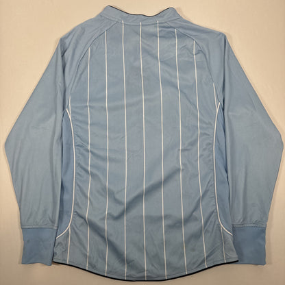Manchester City 2007/2008 Home Football Shirt Long Sleeve XS — full back view