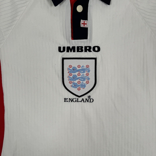 England 1998/1999/2000 Home Football Shirt  XL - Football Shirt Kingdom