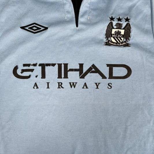 AGUERO 16 Manchester City 2012/2013 Home Football Shirt 44 XL - Football Shirt Kingdom