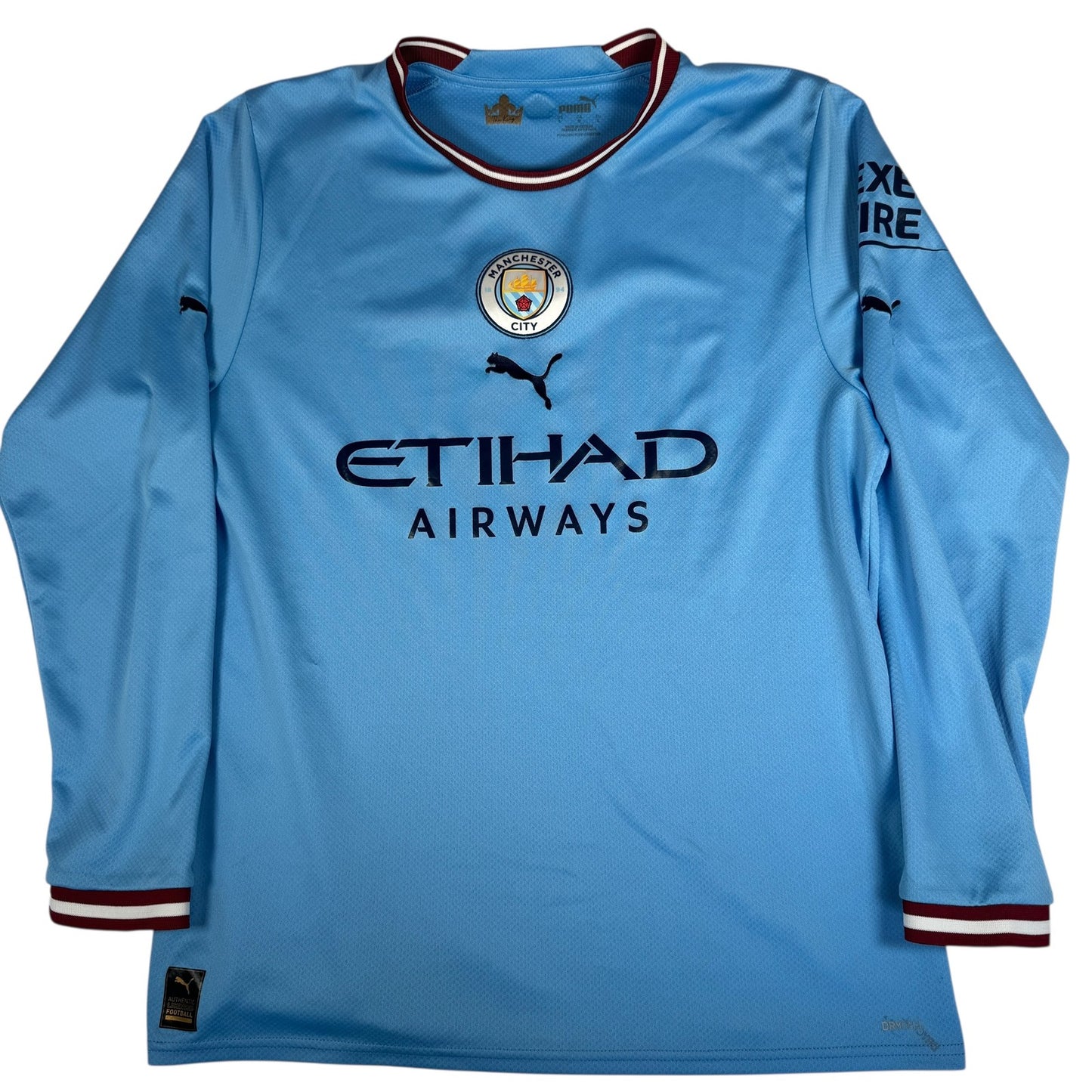 Manchester City 2022/2023 Long Sleeve Home Football Shirt Large