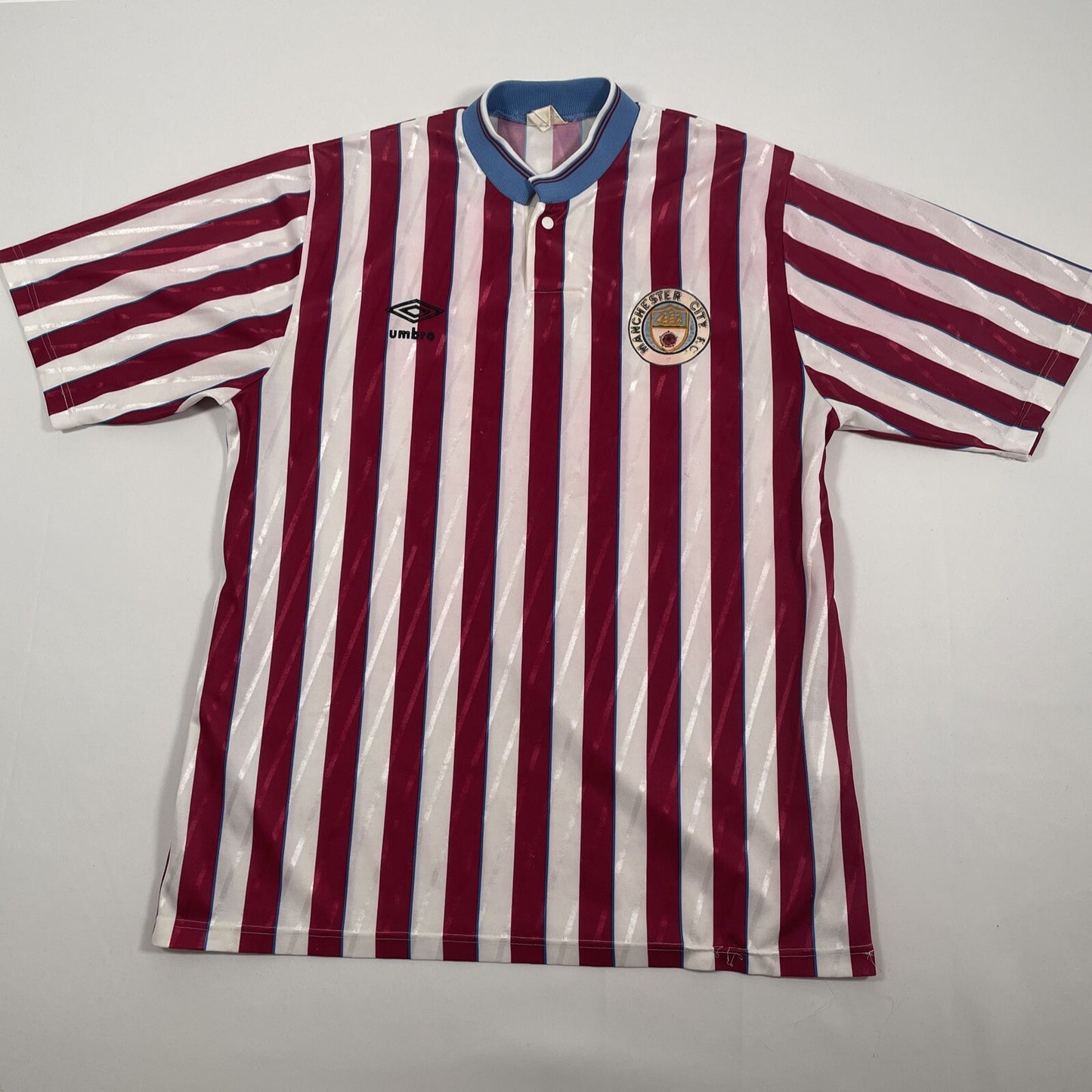 Manchester City 1988/1989/1990 Away Football Shirt Medium - Football Shirt Kingdom