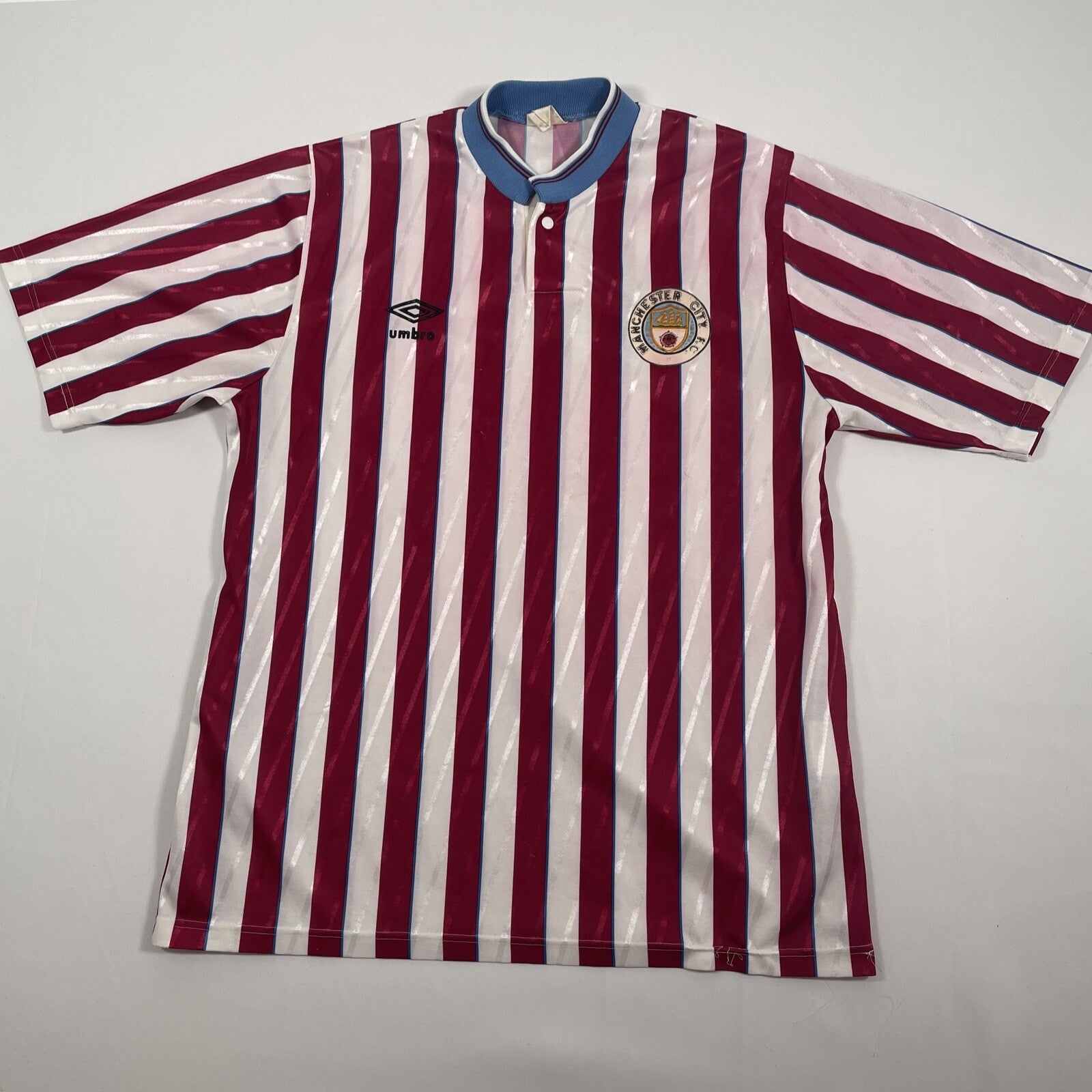Manchester City 1988/1989/1990 Away Football Shirt Medium - Football Shirt Kingdom