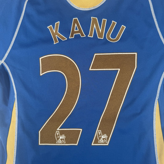 KANU 27 Portsmouth 2007/2008 Home Football Shirt  Large