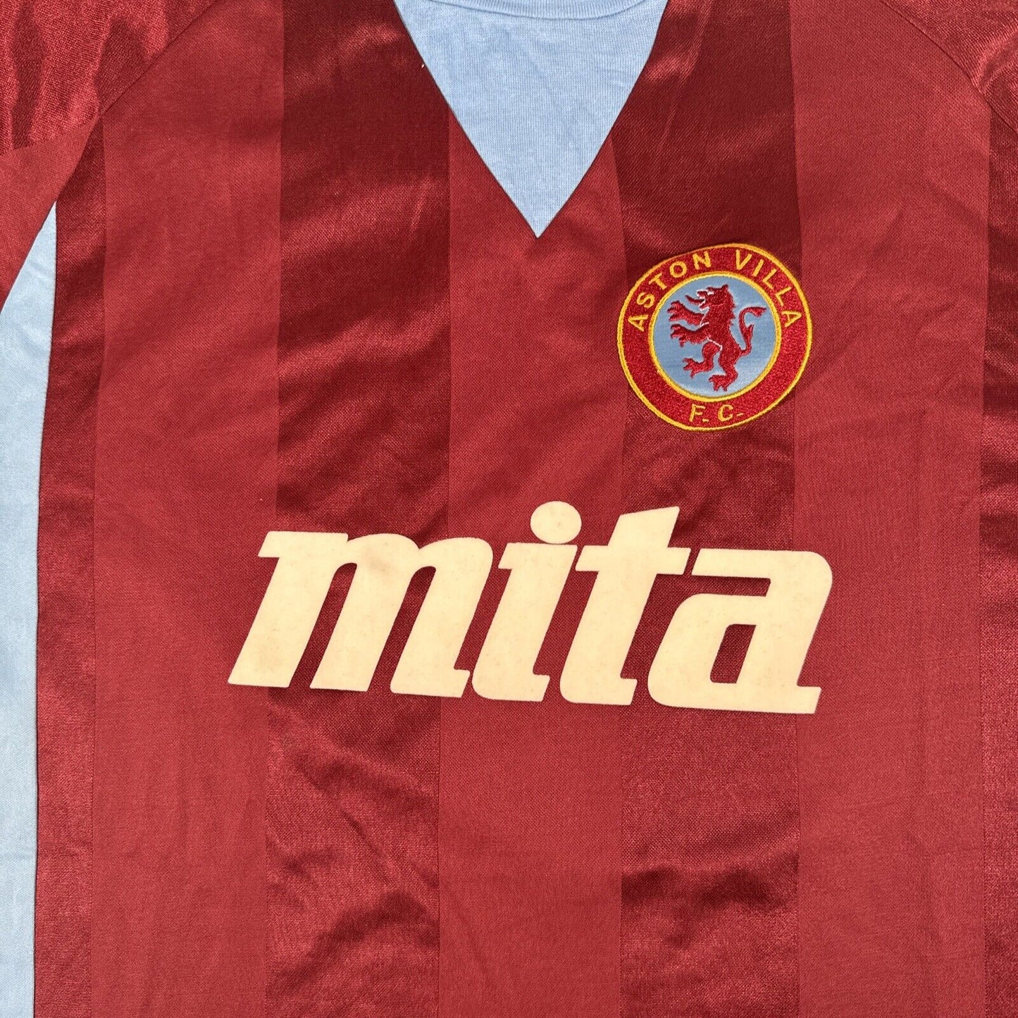 Official Aston Villa 1980s Scoredraw Home Football Shirt  Men’s Medium