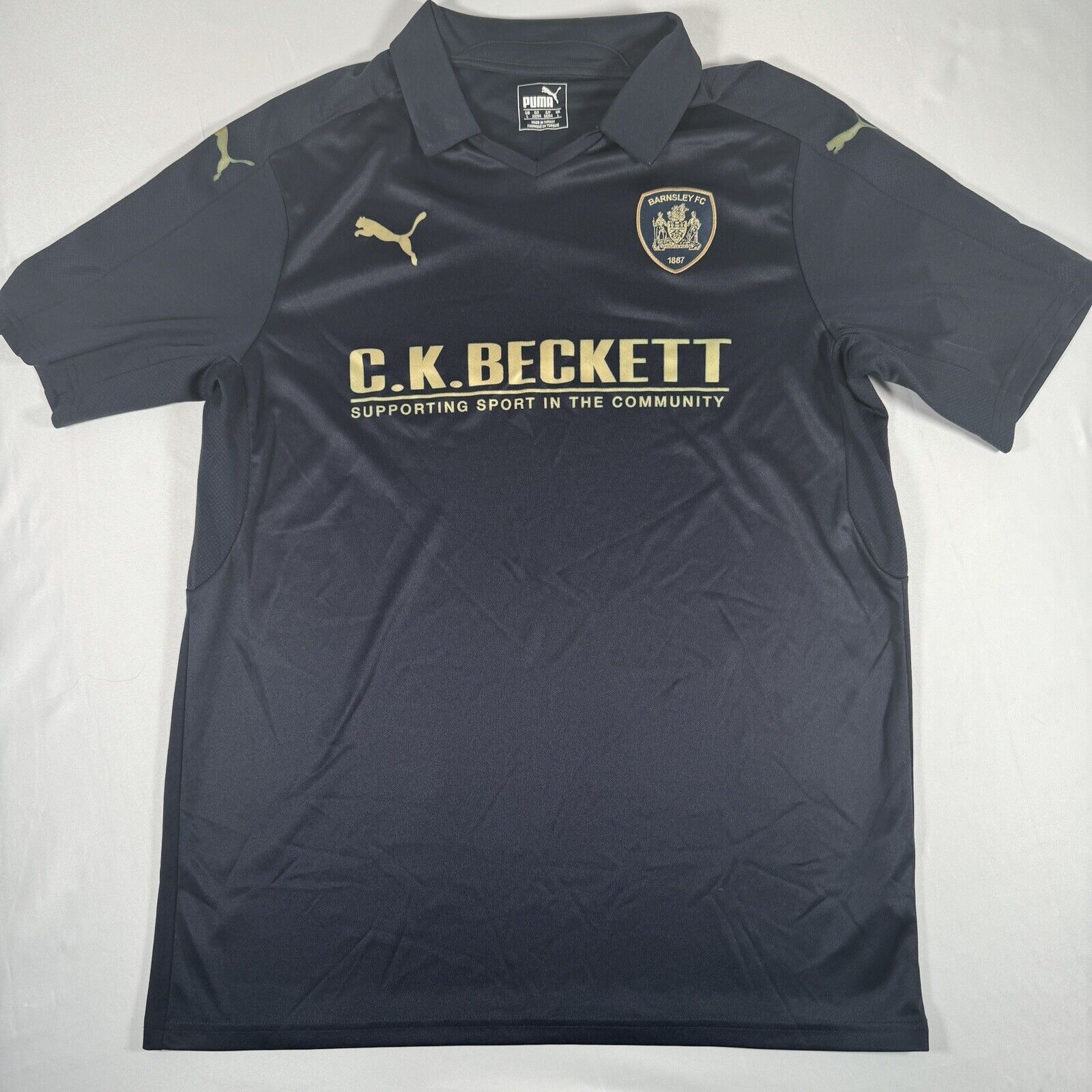barnsley 2016 2017 away football shirt men s large2