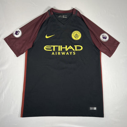 Manchester City 2016/2017 Away Football Shirt Large — full front view