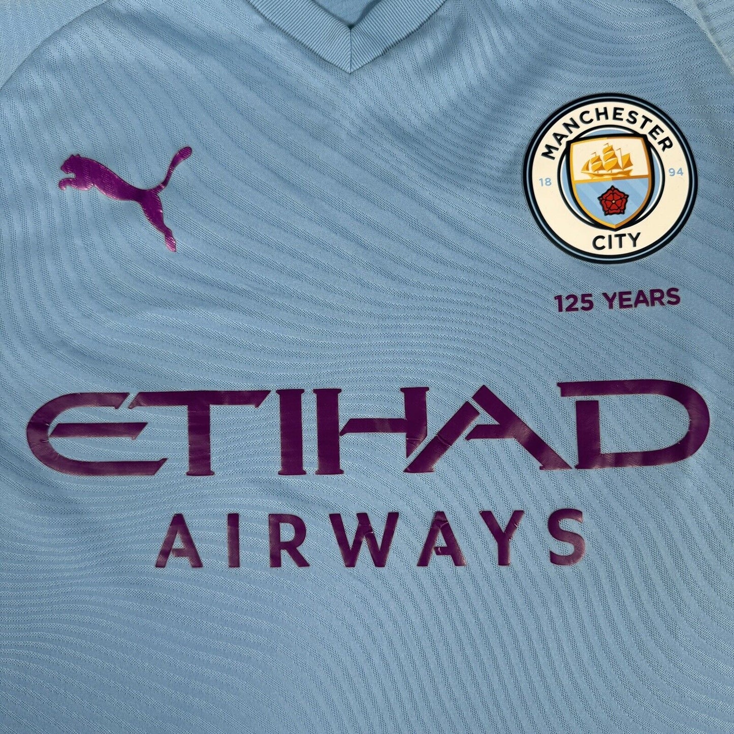 Manchester City 2019/2020 125 Years Home Football Shirt Medium - Football Shirt Kingdom