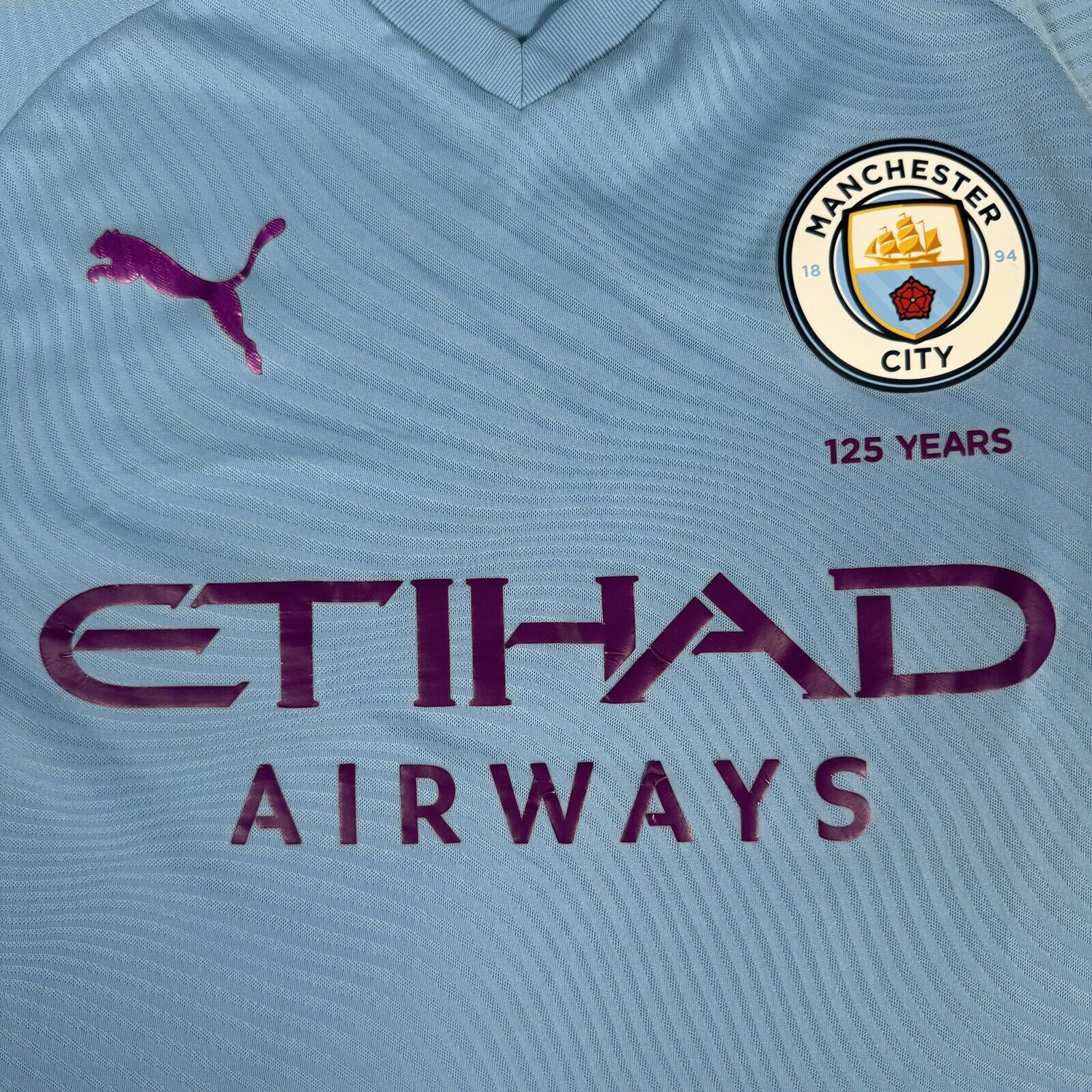 Manchester City 2019/2020 125 Years Home Football Shirt Medium - Football Shirt Kingdom