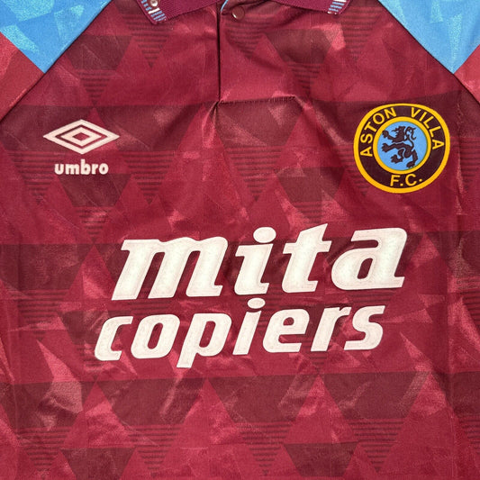 Aston Villa 1990/1991/1992 Home Football Shirt  Medium