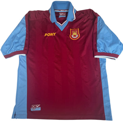 West Ham United 1997/1998 Home Football Shirt XL — full front view