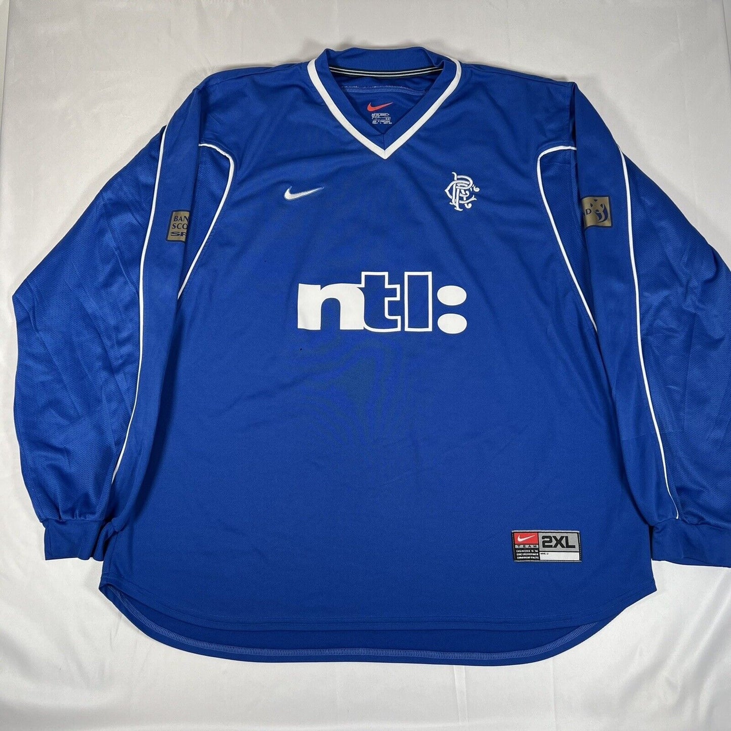 FERGUSON 6 Rangers 1999/2000/2001 Home Football Shirt Long Sleeve 2XL XXL