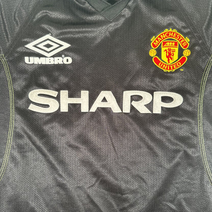 Manchester United 1998/1999 Third Football Shirt Medium — front close-up