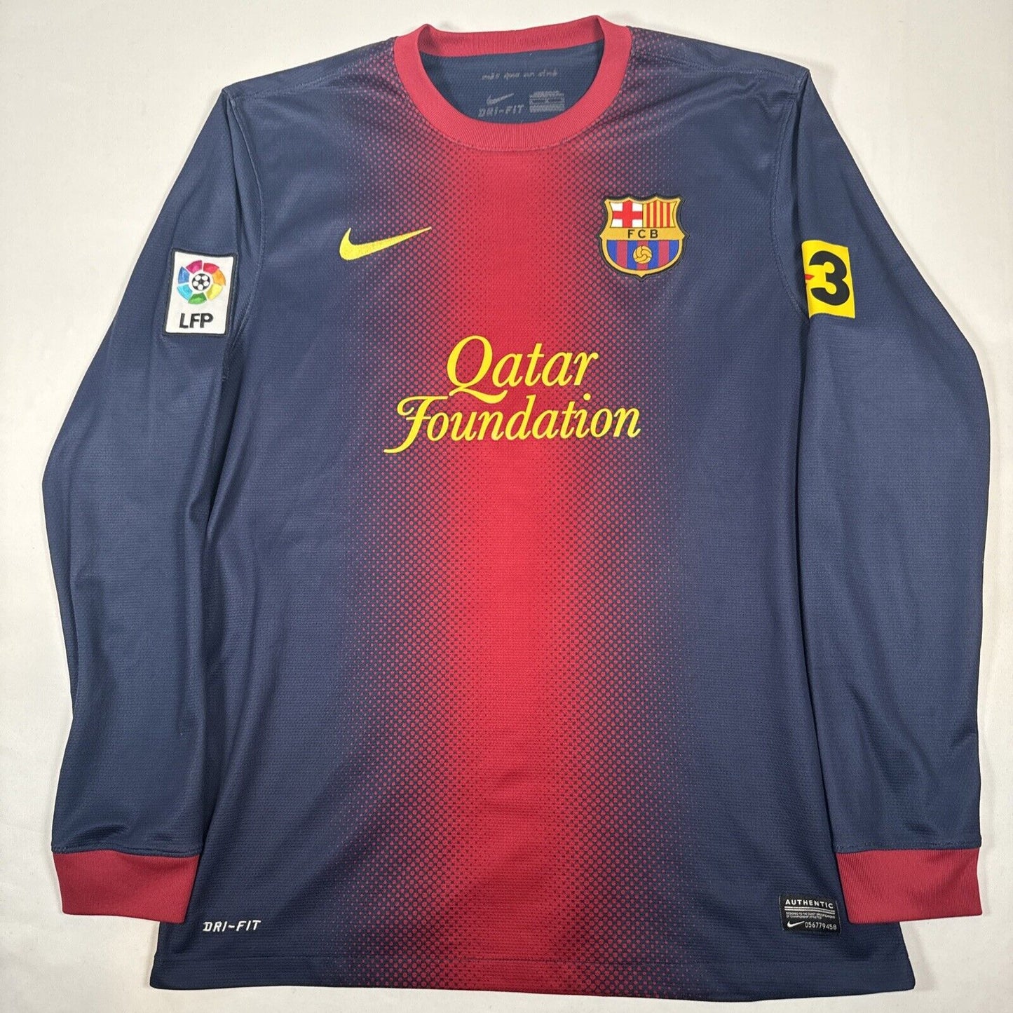 barcelona 2012 2013 home football shirt long sleeve medium2