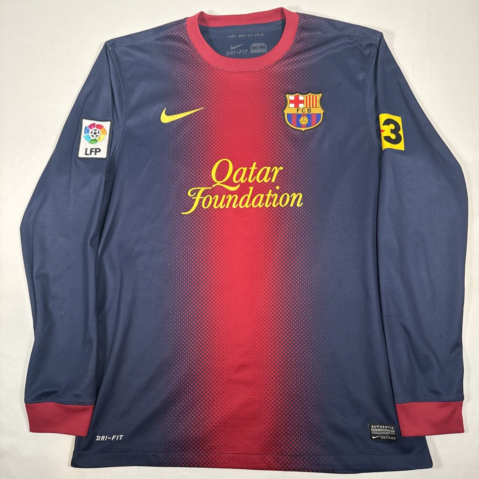 barcelona 2012 2013 home football shirt long sleeve medium2