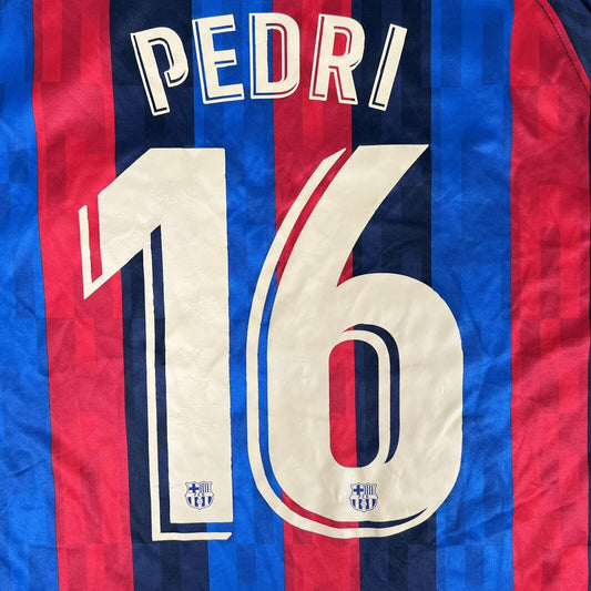 PEDRI 16 Barcelona 2022/2023 Home Football Shirt Men’s XL - Football Shirt Kingdom