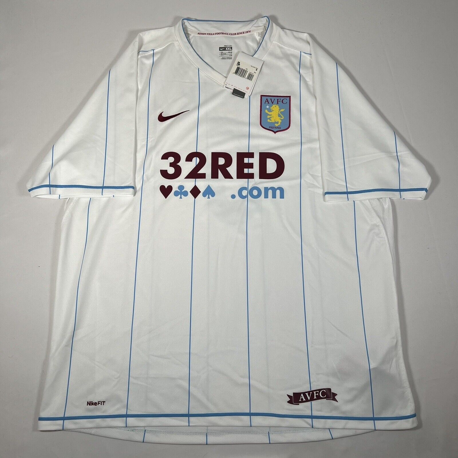 barry 6 aston villa 2007 2008 away football shirt bnwt 2xl 15