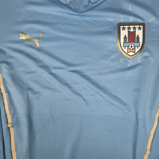 Uruguay 2014/2015 Home Long Sleeve Player Football Shirt  XXL 2XL