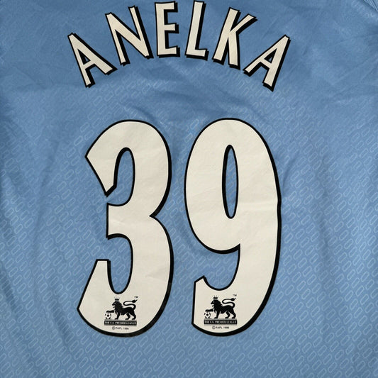 ANELKA 39 Manchester City 2004/2005/2006 Home Football Shirt Small - Football Shirt Kingdom