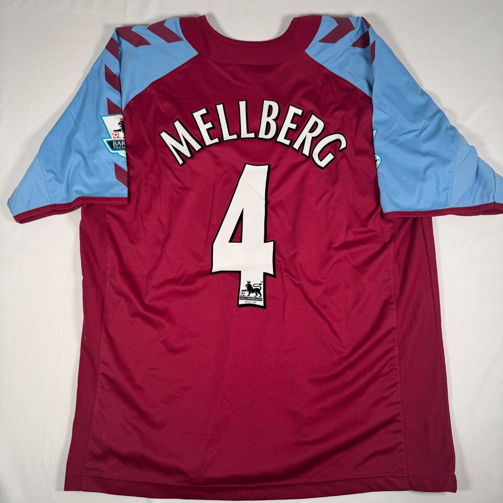 mellberg 4 aston villa 2004 2005 home football shirt xl3