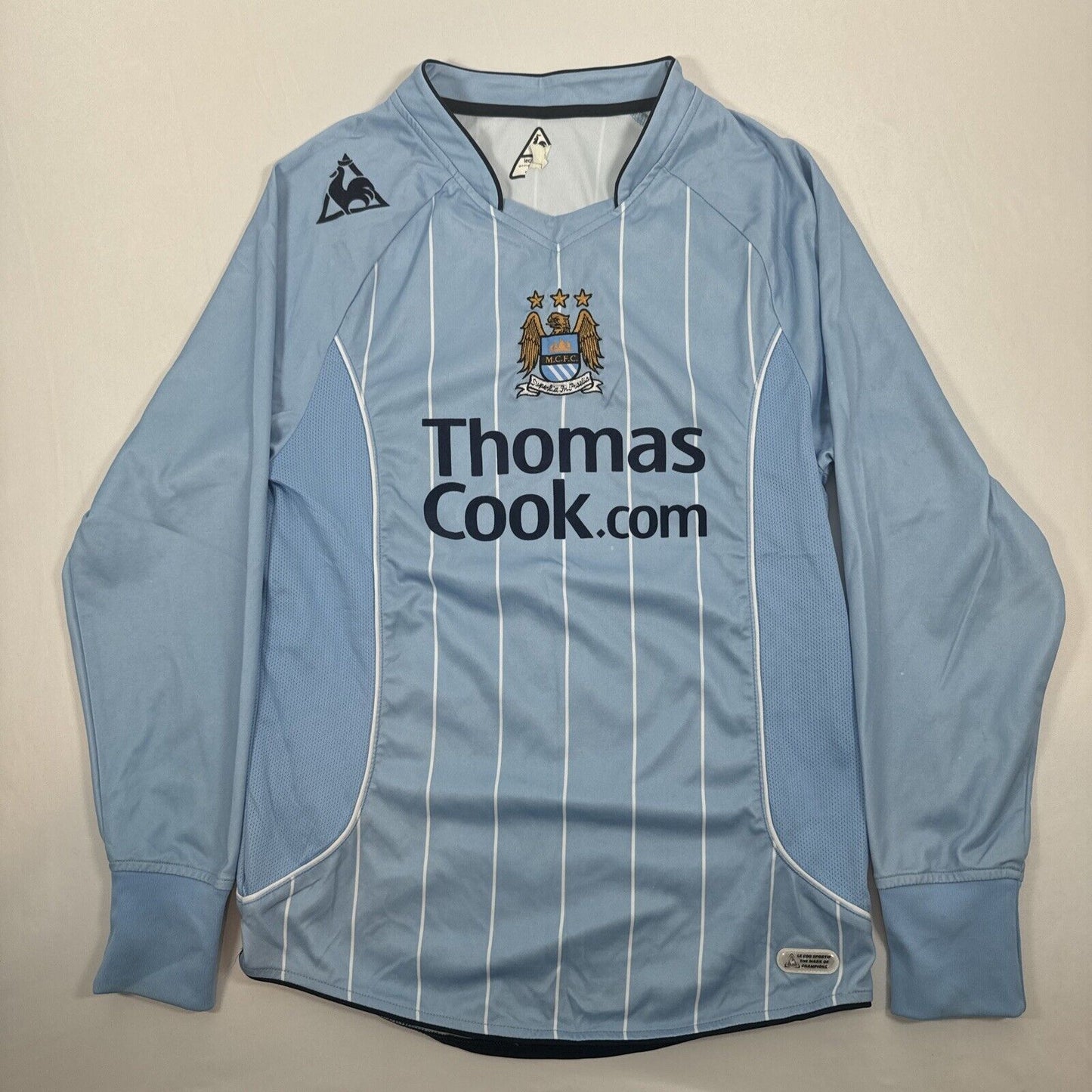 Manchester City 2007/2008 Home Football Shirt Long Sleeve  XS