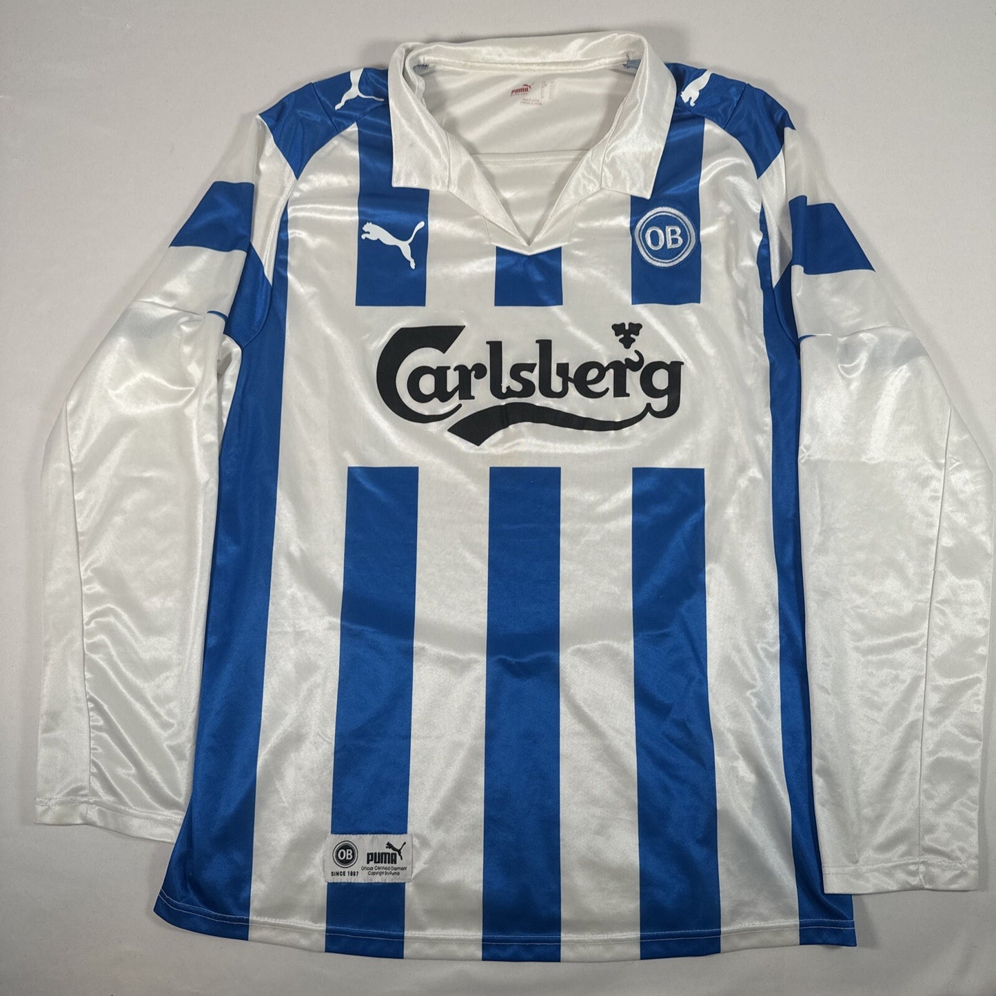 odense bk 2008 2009 home football shirt long sleeve men s xl2