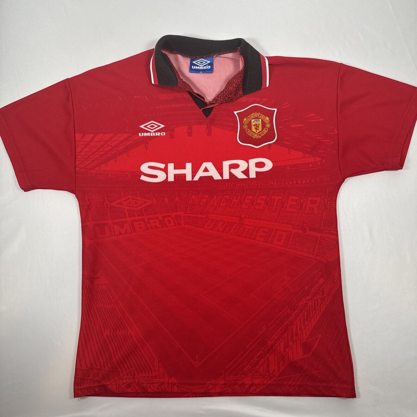 manchester united 1994 1995 1996 home football shirt medium 12