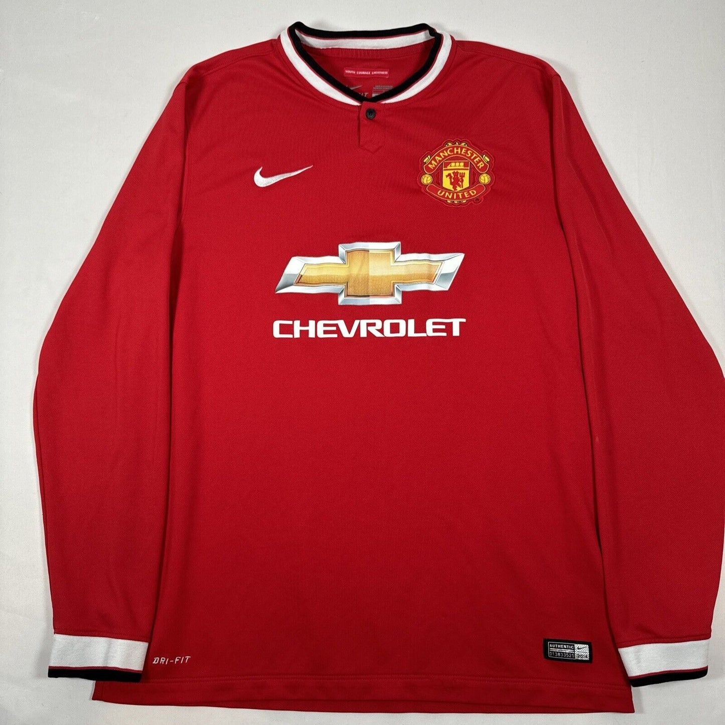 Manchester United 2014/2015 Home Football Shirt Long Sleeve Large