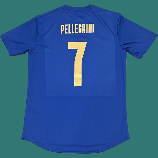 BNWT Pellegrini Italy Euro 2020/2021 Home Football Shirt Large — full back view