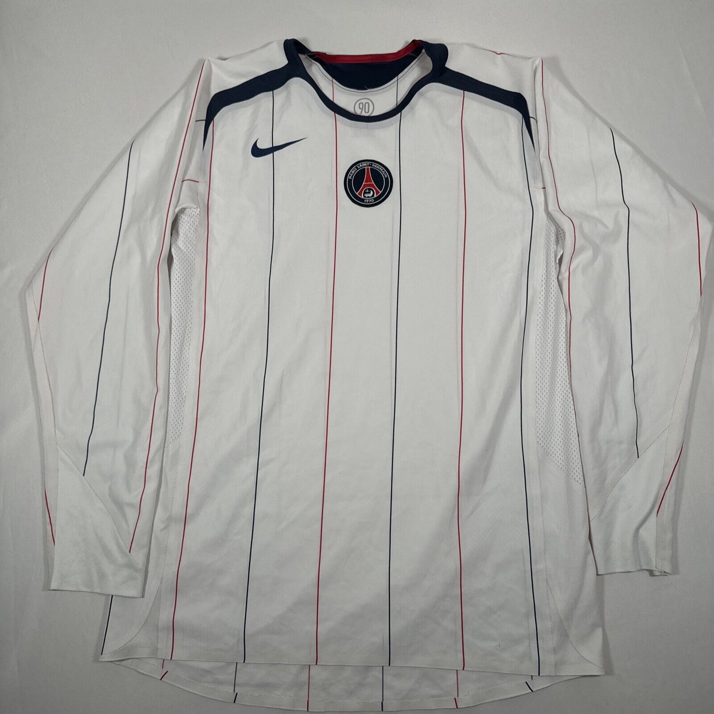 PSG Paris Saint Germain 2005/2006 Long Sleeve Away Football Shirt Large