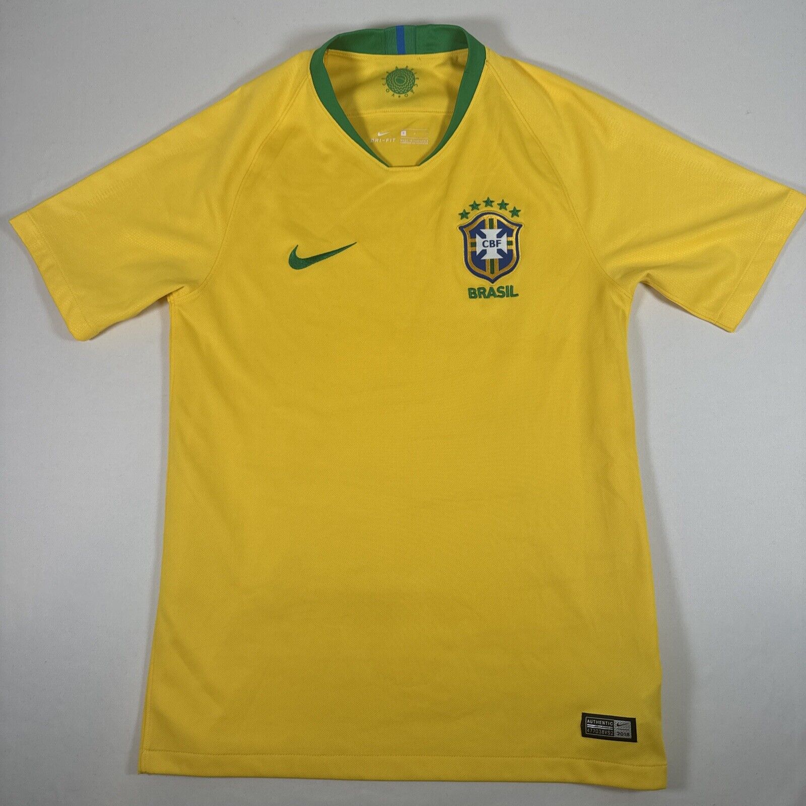 brazil 2018 2019 home football shirt men s small2