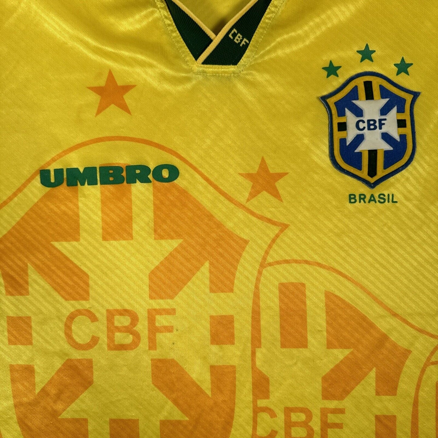 Brazil 1994/1995 World Cup Home Football Shirt 3 Star Men’s XL - Football Shirt Kingdom